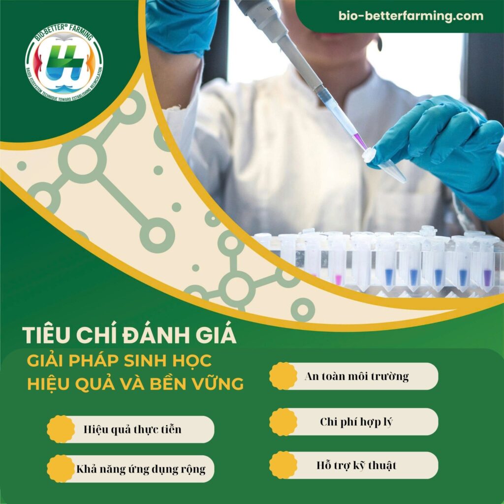 Tiêu chí đánh giá giải pháp sinh học
