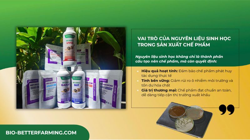 vai trò nguyên liệu sinh học trong chế phẩm nông nghiệp